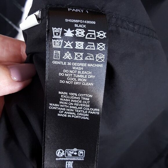 JW ANDERSON X MICHAEL CLARK Shirt Mens Medium Black Button Oversized Peace $690 - Picture 6 of 9